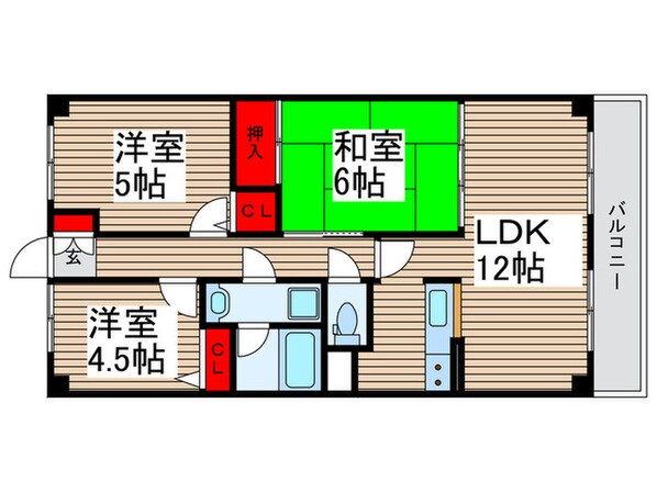 シティファイブ新柏の物件間取画像